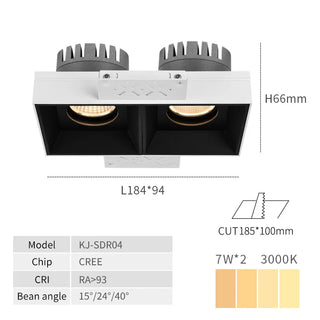 Meyuns - Modern Ceiling Spotlight Recessed Frameless Square