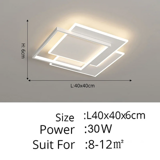 Bronnie - Contemporary Round Square Ceiling Lighting Fixture