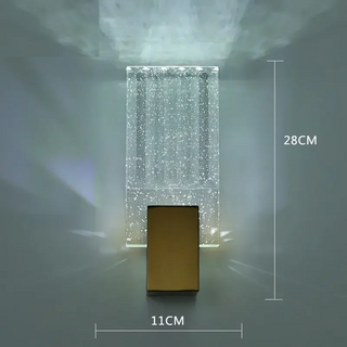 Inaya - Speckled Bubble Crystal Glass Up Modern Wall Light