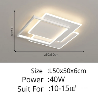 Bronnie - Contemporary Round Square Ceiling Lighting Fixture