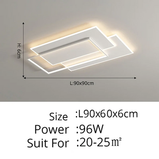 Bronnie - Contemporary Round Square Ceiling Lighting Fixture