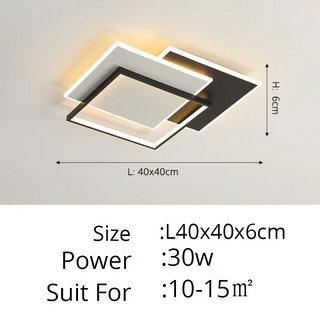 Bronnie - Contemporary Round Square Ceiling Lighting Fixture