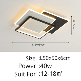 Bronnie - Contemporary Round Square Ceiling Lighting Fixture