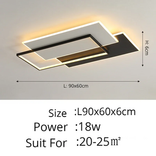 Bronnie - Contemporary Round Square Ceiling Lighting Fixture