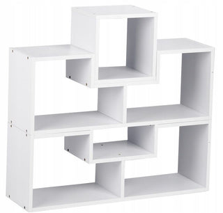 Bookcase, Laminated chipboard Bookshelf Open Display Shelving Unit, Open-back Storage Cabinet Record Player Stand Organizer (White,80 x 24.5x 63cm)