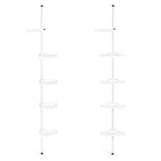 4 Tier Telescopic Adjustable Bathroom Corner Shelf Storage Oranizer