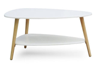 Oval Shape Double Story Modern Coffee Table