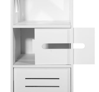 High Cabinet Bathroom Storage Cabinet Slim Column 80cm