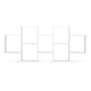 Elegant Wall Hanging Bookcase Shelve, Display Shelf and Room Decor, White