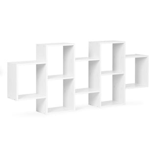 Elegant Wall Hanging Bookcase Shelve, Display Shelf and Room Decor, White