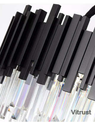 Armena - Modern Black Glass Hanging Ceiling Chandelier