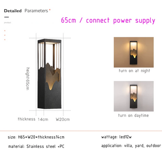 Atticus - Modern Layered Cuboid LED Outdoor Lamp