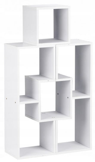 Bookcase, Laminated chipboard Bookshelf Open Display Shelving Unit, Open-back Storage Cabinet Record Player Stand Organizer (White,80 x 24.5x 63cm)