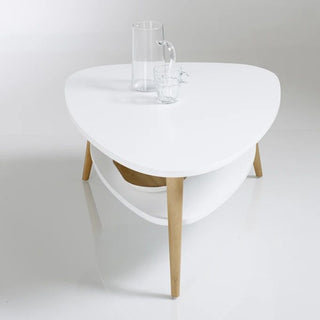 Oval Shape Double Story Modern Coffee Table