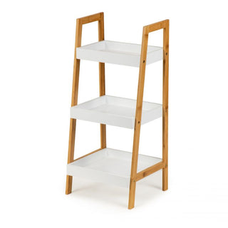 Ladder Shelf, 3 Tier Bamboo Bookshelf, Bathroom Storage Organizer