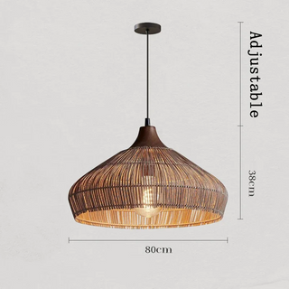 Cayden - Handmade Farmhouse Rattan Pendant Light