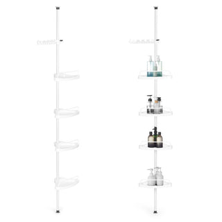 4 Tier Telescopic Adjustable Bathroom Corner Shelf Storage Oranizer