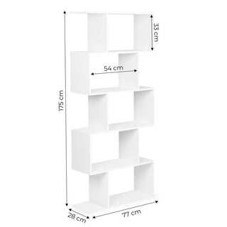 Elegant Hanging Bookcase Shelve, Display Shelf and Room Decor, Storage Shelving, White