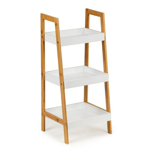 Ladder Shelf, 3 Tier Bamboo Bookshelf, Bathroom Storage Organizer