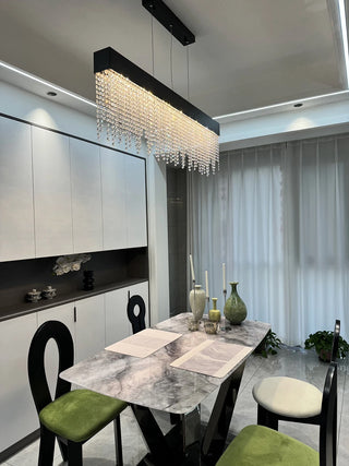 Gracy - Modern Crystal Glass Long Hanging Chandelier