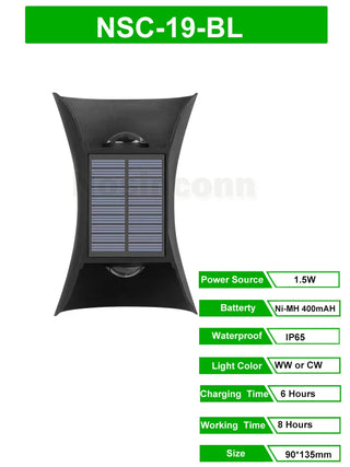 Kenrik - IP65 Solar Powered Up/Down LED Outdoor Wall Light
