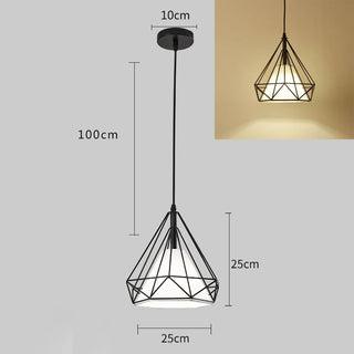 Rosie - Retro Hanging Caged Pendant Ceiling Light