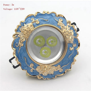 Sentosa - Art Deco Resin Turquoise Gold Garland Led Downlights