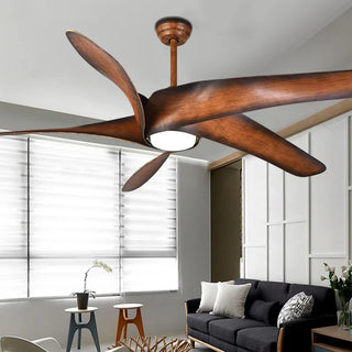 Piotr - 60inch Brown 5 Blade Ceiling Fan with Light