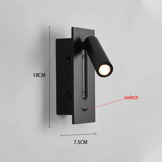 Magaly - Modern Rotating LED Wall Rectangle Reading Wall Light