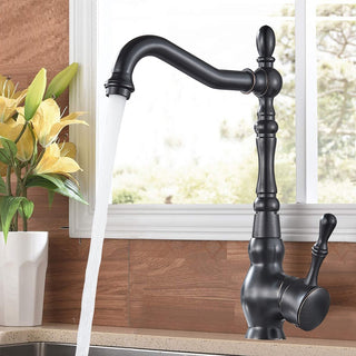 Saundra - Rotatable Antique Single Handle Hot & Cold Mixer Kitchen Tap