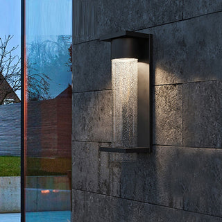 Kyrie - LED Modern Sparkle Tube Outdoor Black Wall Light