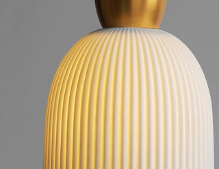 Cannes - Ceramic Resin White Gold Hanging Pendant Ceiling Light