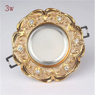 Novena - Vintage Patterned Gold Round Ceiling Spotlight Downlight