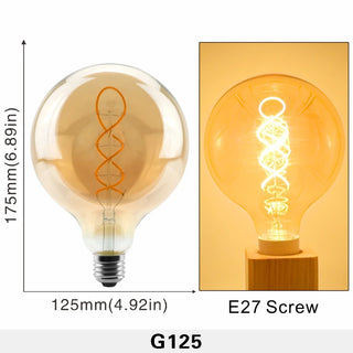 Retro G125 Spiral E27 Screw Bulb 4W