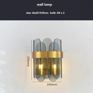 Elend - Patterend Glass Gold Hanging Ceiling Chandelier