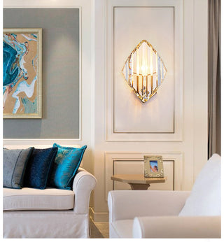 Eren - Luxury Crystal Striped Gold Wall Light