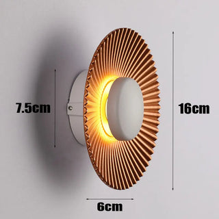 Waylon - Modern Circular Patterned Glass LED Wall Light