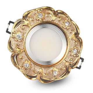 Novena - Vintage Patterned Gold Round Ceiling Spotlight Downlight