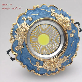Sentosa - Art Deco Resin Turquoise Gold Garland Led Downlights