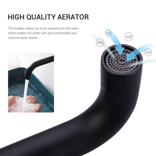 Colina - Modern Brass Double Handle Wall Mounted Basin Tap