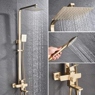 Erika - Modern Wall Mounted Stainless Steel Shower Set Multi Function Dual Head