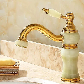 Tangela - Retro Basin Single Lever Gold Brass Mixer Tap
