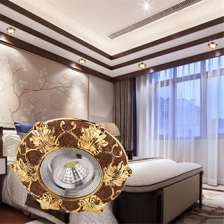 Nassim - American Golden Edge Brown Resin Led  Spotlight Recessed Downlight
