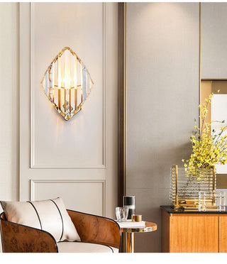 Eren - Luxury Crystal Striped Gold Wall Light