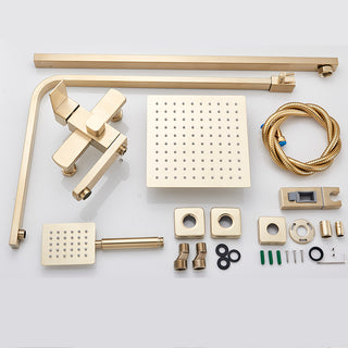 Gretel - Dual Handle Rain Shower Set with Wall Mounted Water Mixer