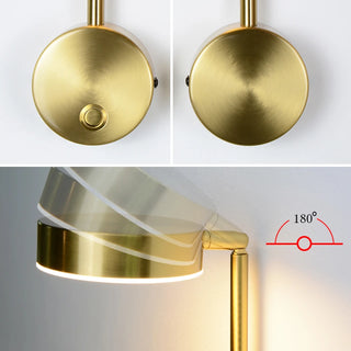 Katheryn - Gold Round Adjustable Wall Light