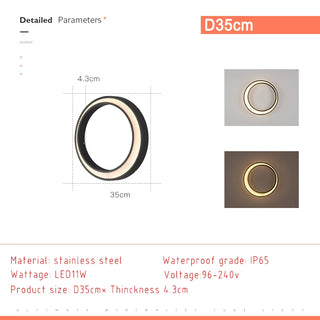 Gyldas - LED Outdoor Ring Wall Light