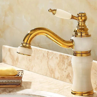 Tangela - Retro Basin Single Lever Gold Brass Mixer Tap
