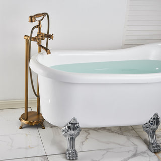 Barnaba - Floor Mounted Bathtub Dual Handle Shower Tap Set