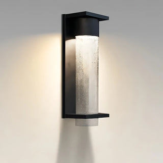 Kyrie - LED Modern Sparkle Tube Outdoor Black Wall Light